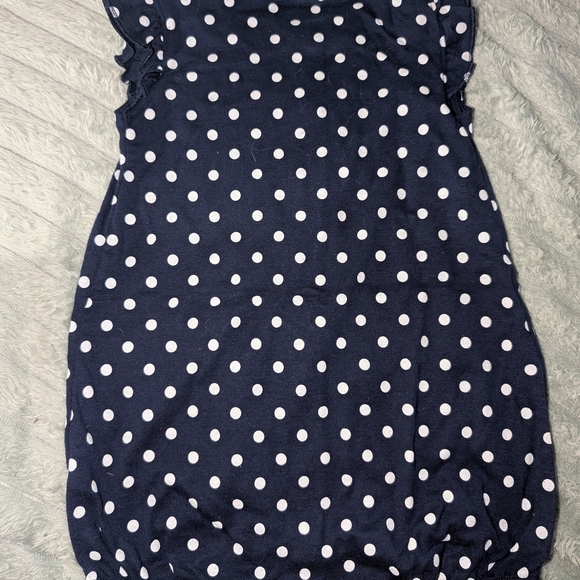 18 Month Old Onesies Outfit NWOT- Yellow and Navy Polka Dot - Picture 3 of 5